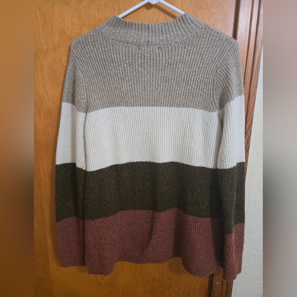 Pink Clover Fall Color Block Sweater - Picture 3 of 3